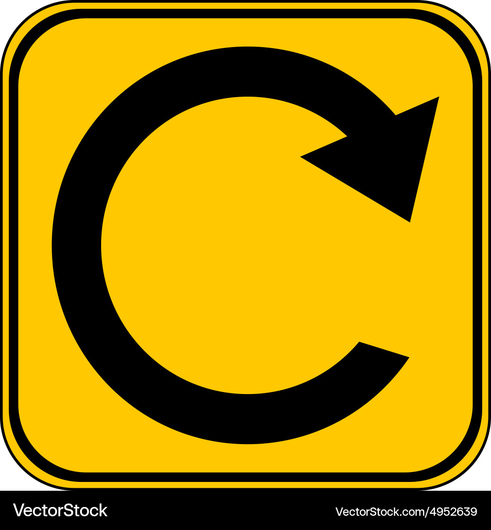 Repeat sign button Vector Image