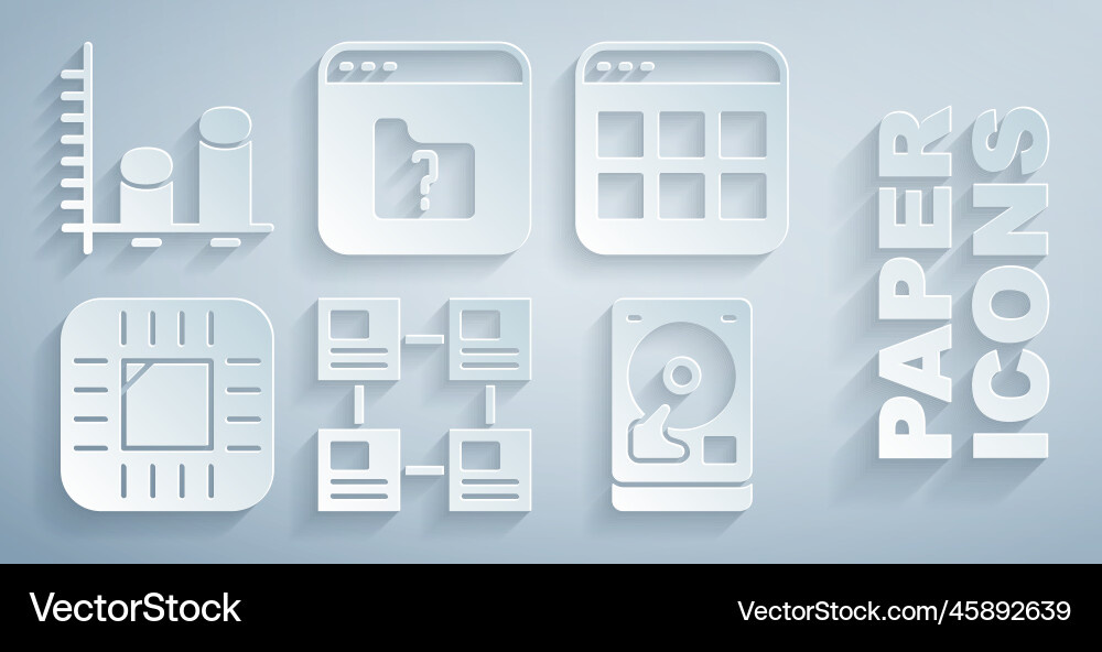 Set hierarchy organogram chart browser files Set hierarchy organogram chart browser files vector image