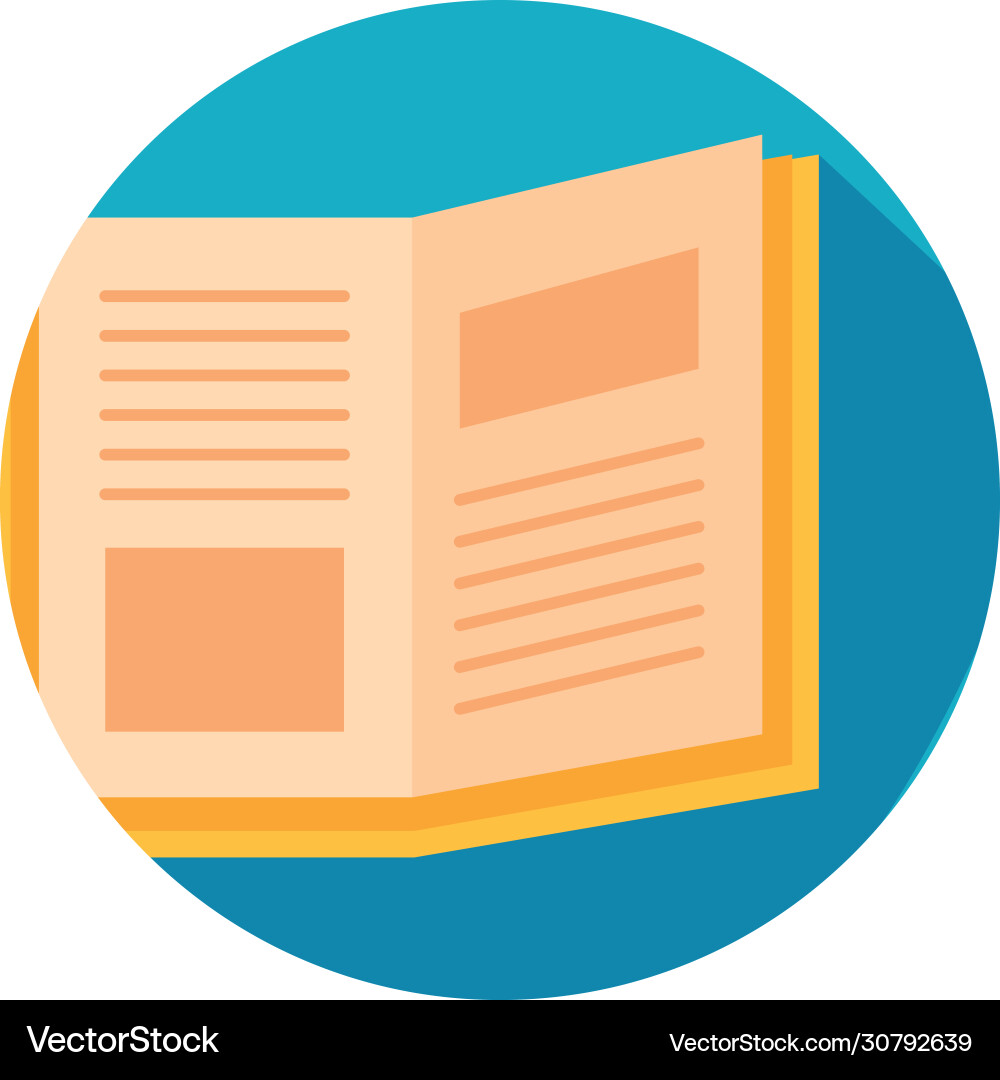 Text book open block style icon Text book open block style icon Vector Image