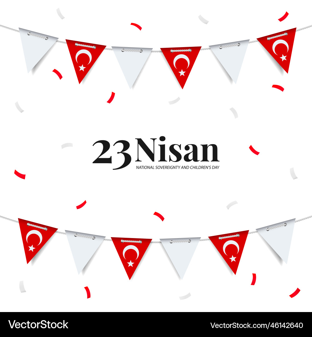 23 nisan Royalty Free Vector Image - VectorStock
