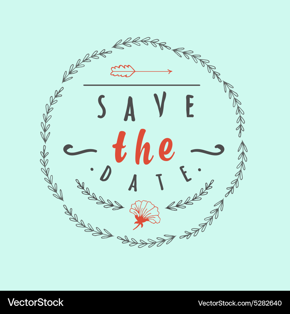 Abstract background with typographical quote save vector image