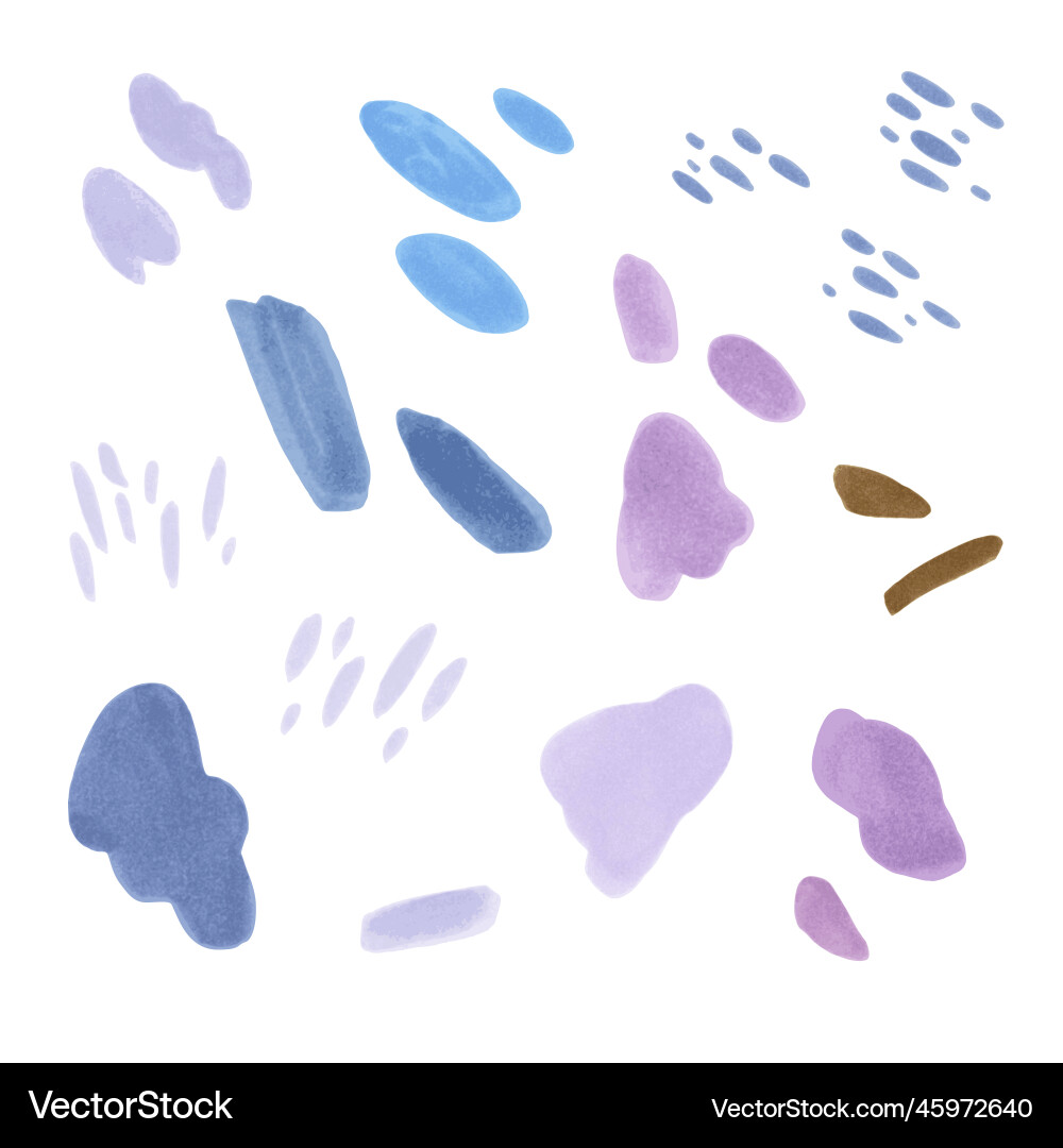 Blobs of felt pens and markers collection Blobs of felt pens and markers collection Vector Image