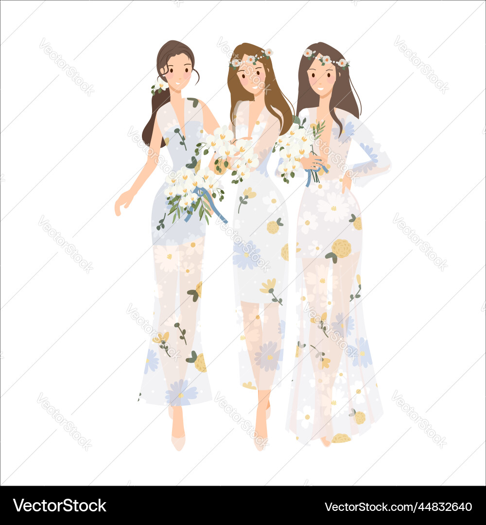 Bridesmaid cartoon Vector Images \u0026 Graphics for Commercial Use | VectorStock, image size:1000x1080