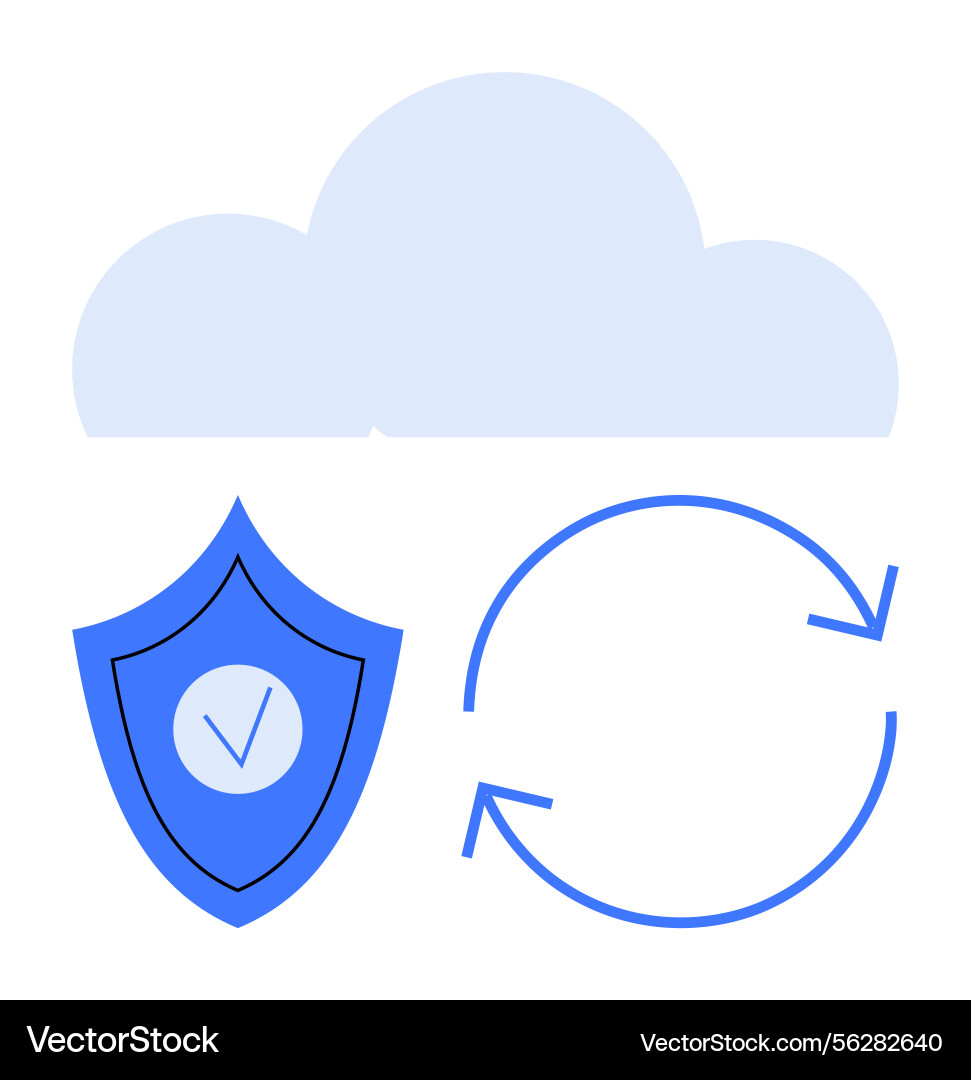 Cloud storage security with data synchronization Cloud storage security with data synchronization vector image