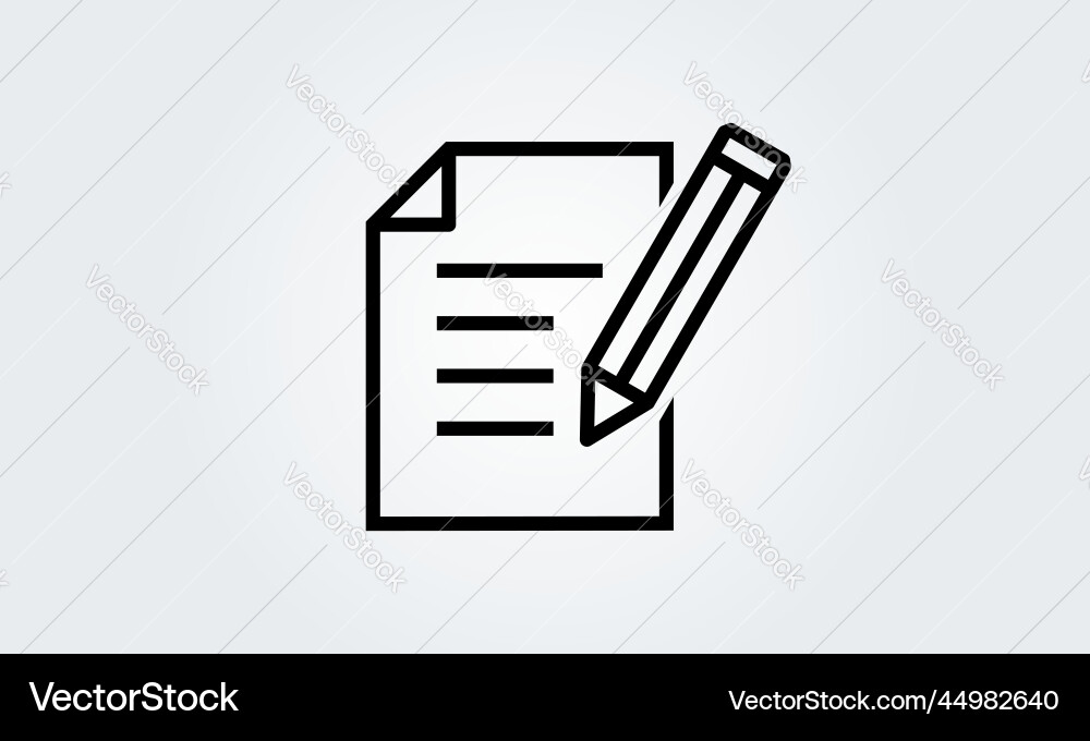 Compose document contract write icon file sign Compose document contract write icon file sign vector image