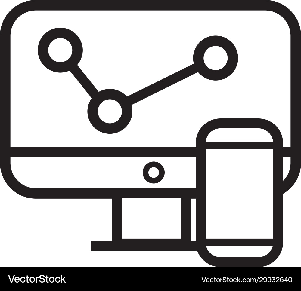 Computer desktop and smartphone file style icon Vector Image