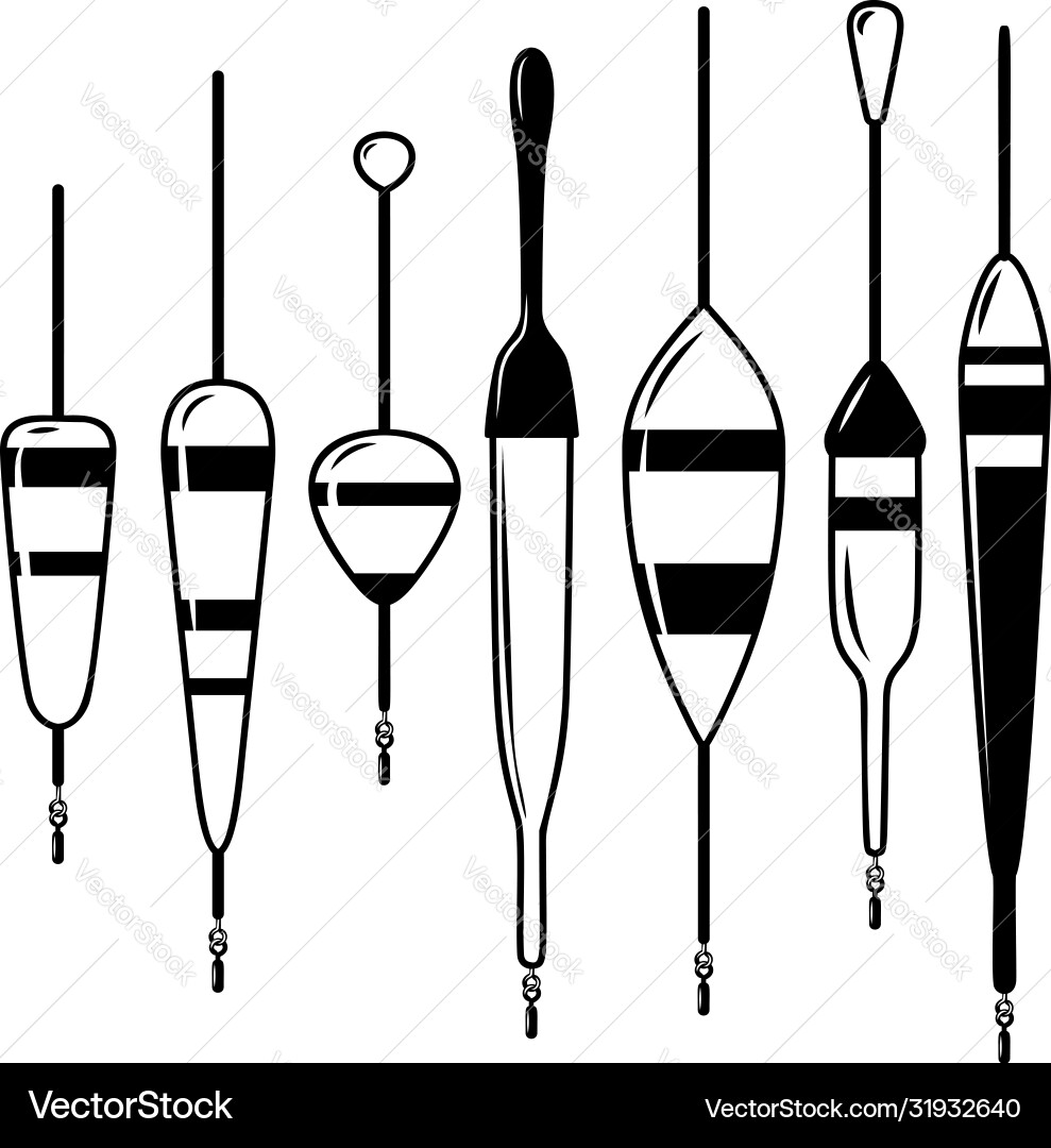 Fishing Float Set – Vector Icons Vector Image