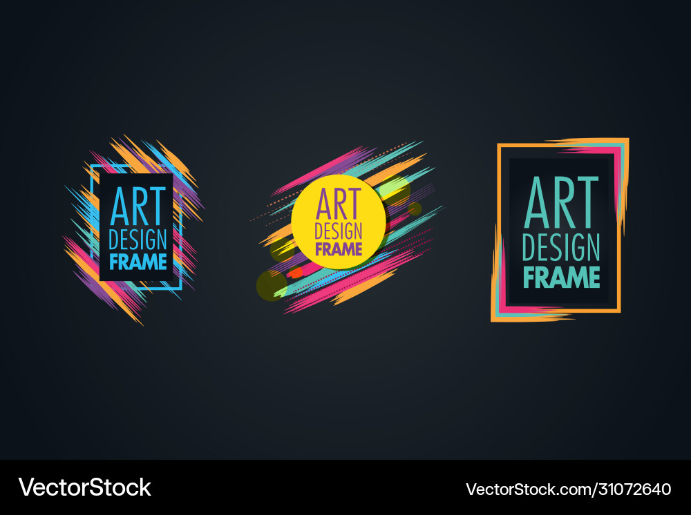 Frame for text modern art graphics Frame for text modern art graphics vector image