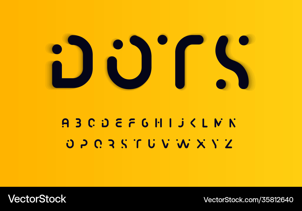Futuristische Buchstaben mit Punkten modern abgerundet Futuristische Buchstaben mit Punkten modern abgerundet vektorbild
