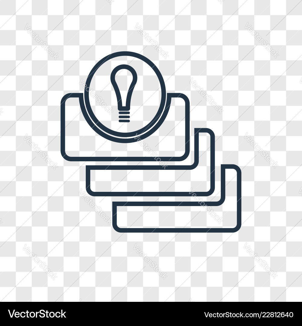 Layer concept linear icon isolated on transparent Layer concept linear icon isolated on transparent vector image