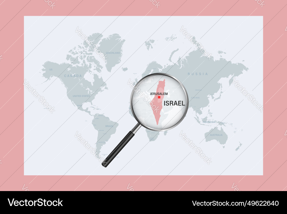 Map of israel on political world Map of israel on political world vector image