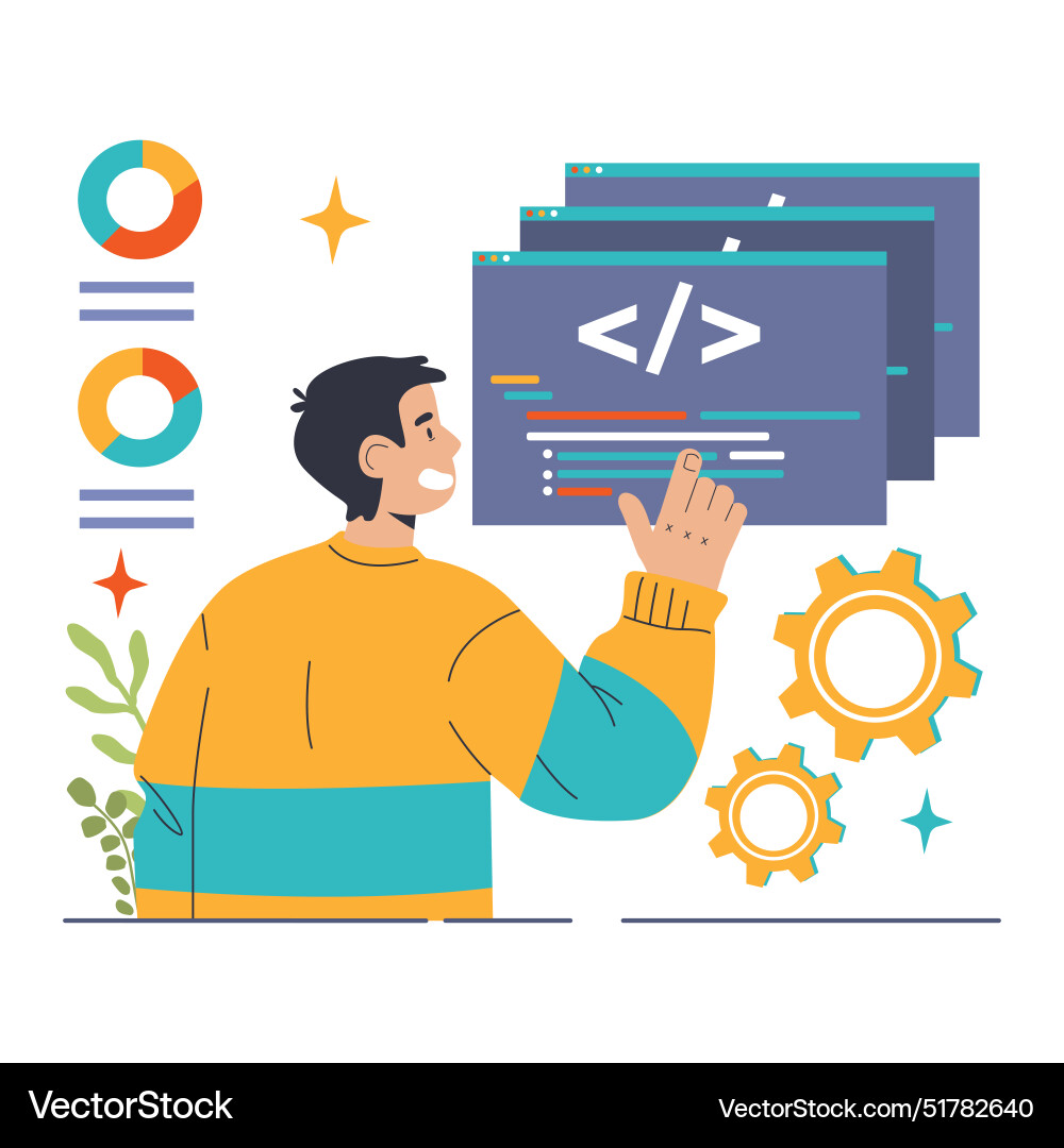 Open-Source-Software mit Code zur Nutzung vektorbild