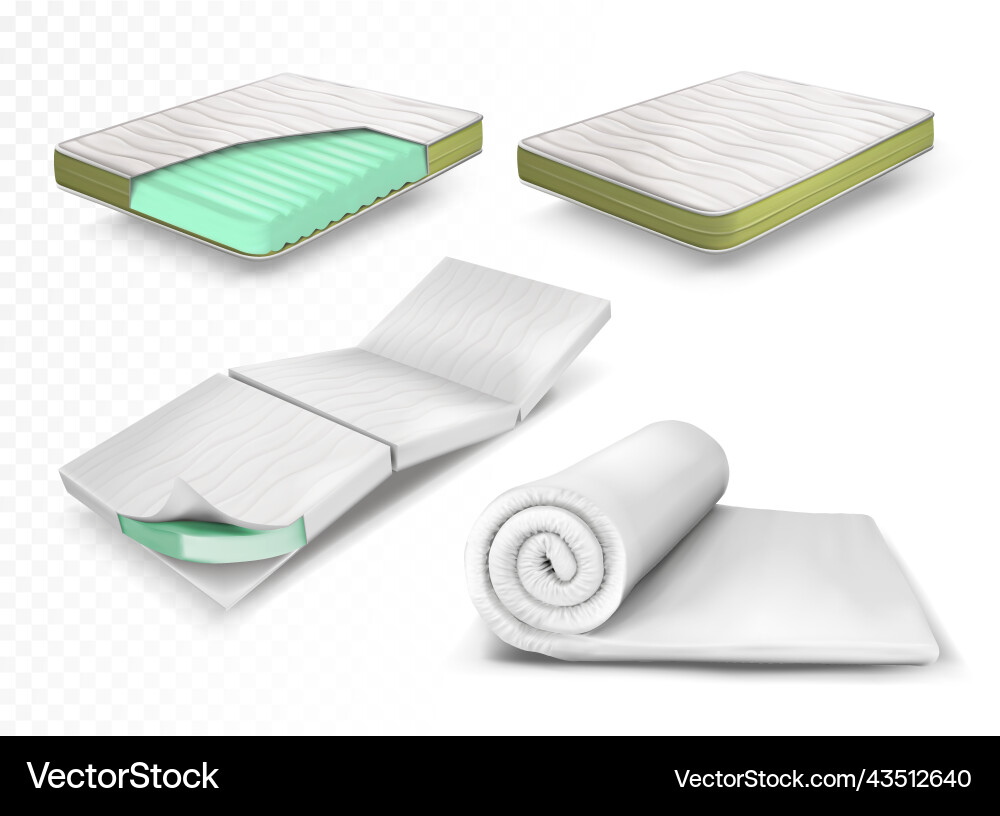 Set different types of mattresses Vector Image