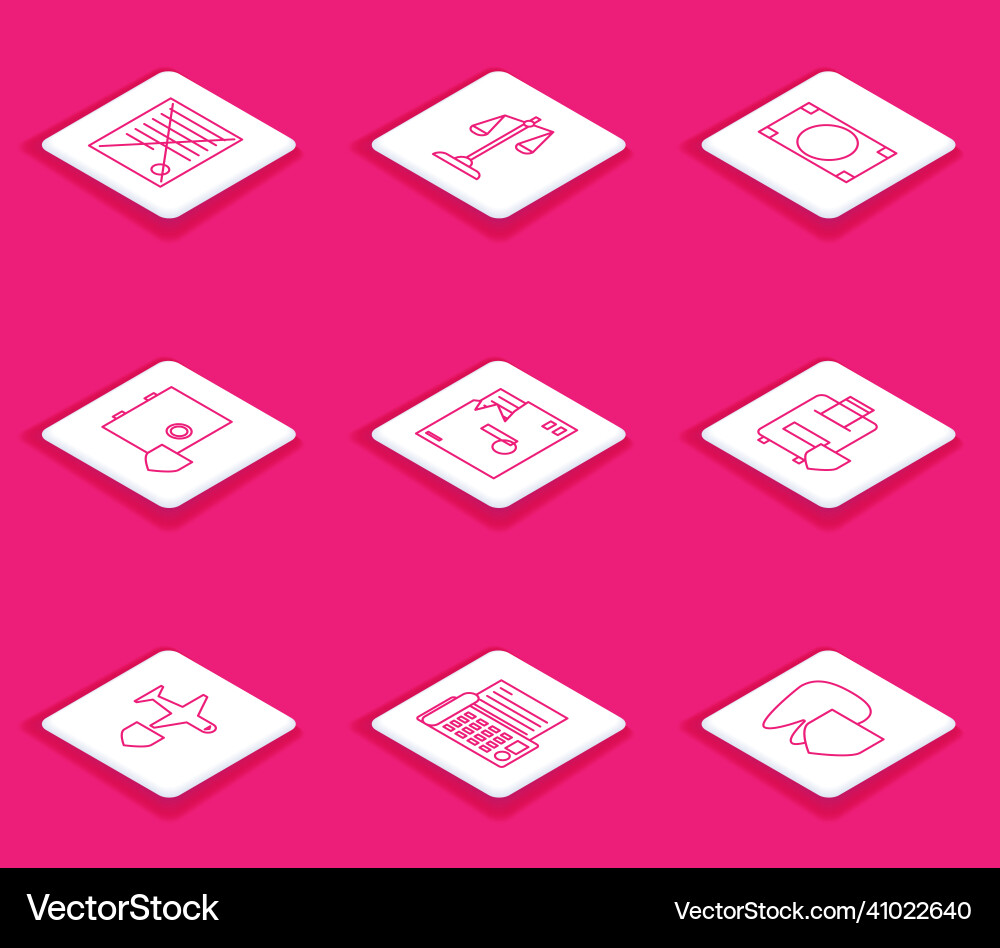 Set line delete file document scales of justice Set line delete file document scales of justice vector image