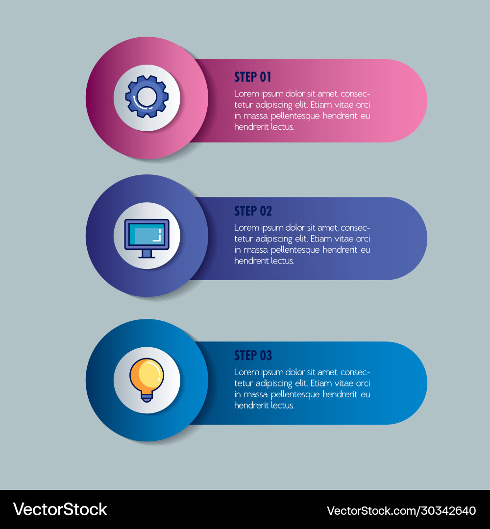 Statistical infographic with set icons Vector Image