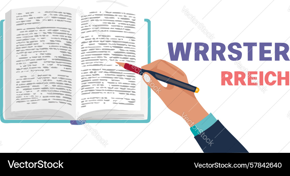 Text correction editing proofreading and review Vector Image