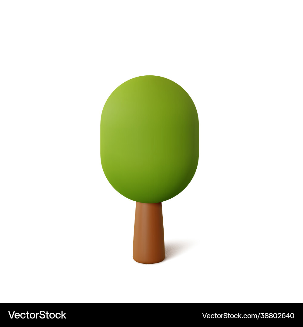 Tree isolated on a white background 3d rendering Tree isolated on a white background 3d rendering vector image