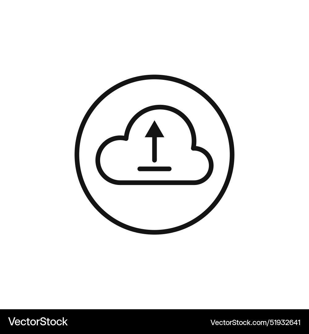 Cloud upload icon ideal for digital file storage Cloud upload icon ideal for digital file storage vector image