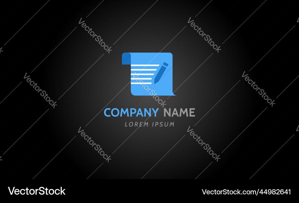 Compose document contract write iconlogo file Compose document contract write iconlogo file vector image