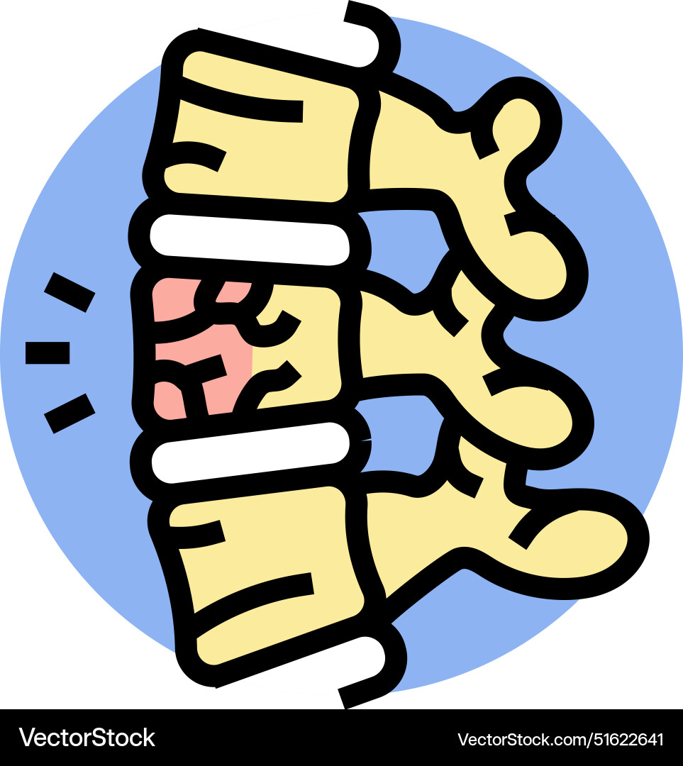 Compression injuries color icon Vector Image