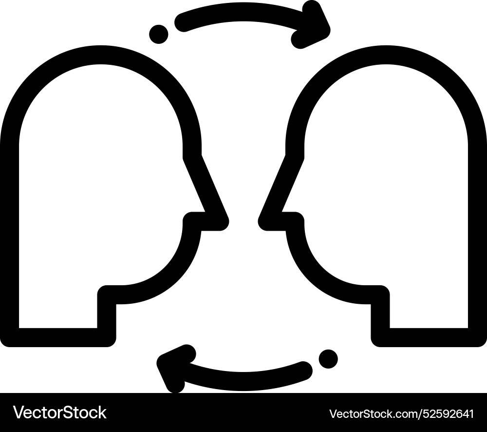 Conversation icon thin linear style design Conversation icon thin linear style design vector image