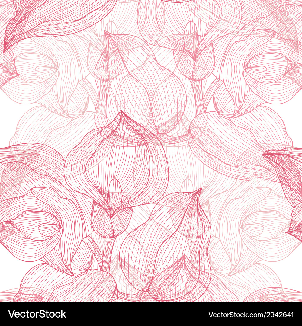 Elegant Calla Flower Pattern vector image