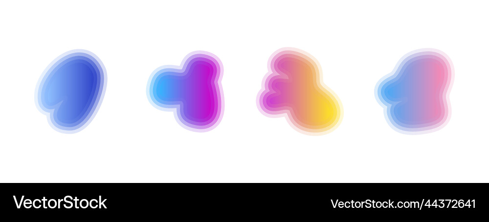 Gradient liquid blob shapes Gradient liquid blob shapes vector image