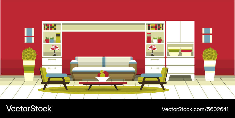Ineterer set of objects vector image