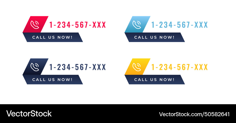 Modern call us now web header get in contact Modern call us now web header get in contact vector image
