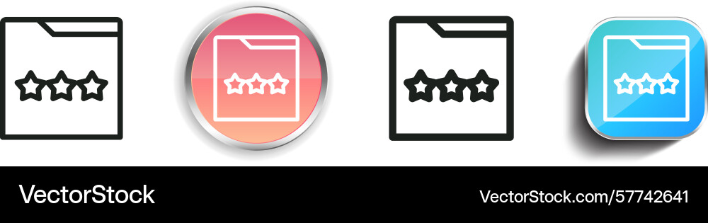 Rating icon thin linear regular and button style Rating icon thin linear regular and button style vector image