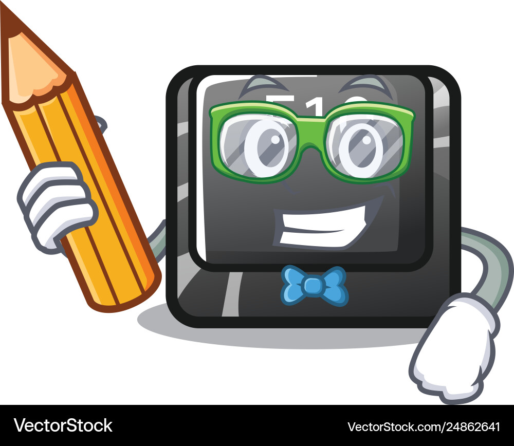 Student button f10 on a keyboard character Student button f10 on a keyboard character Vector Image