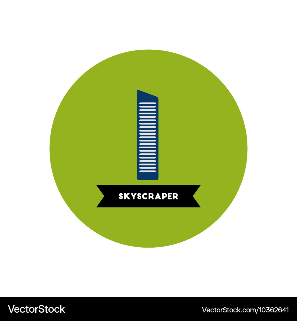 Stylish icon in color circle building skyscraper Vector Image