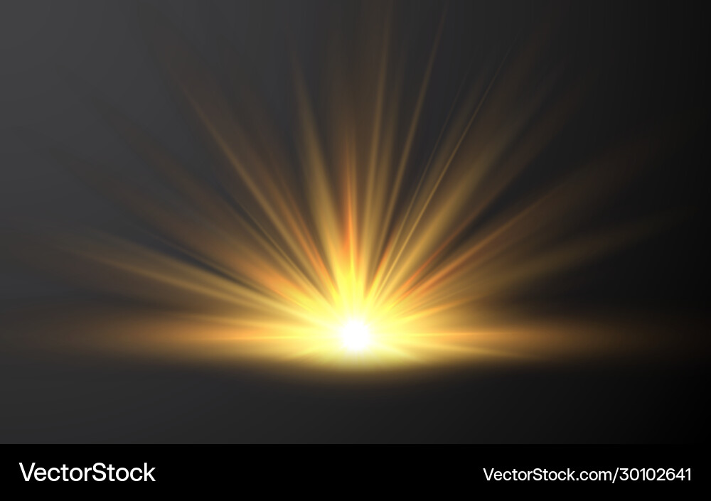 Sunrise sunlight special lens flash light effect Sunrise sunlight special lens flash light effect vector image