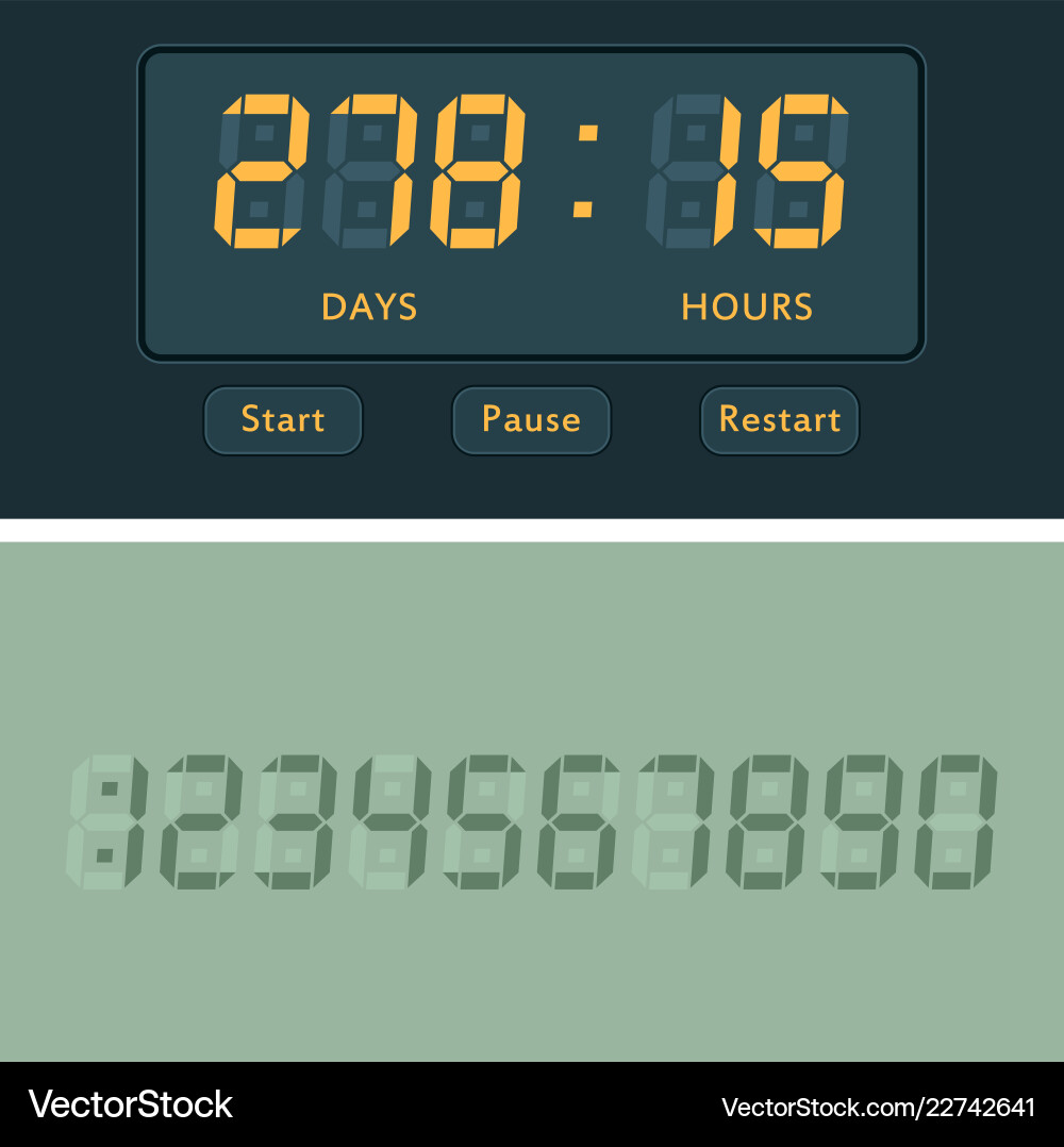 Timer clocks watch stopwatch countdown Timer clocks watch stopwatch countdown vector image