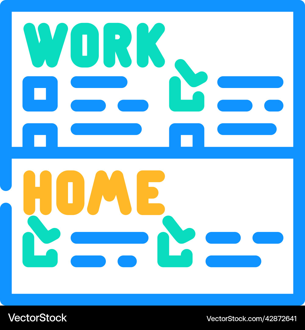 To-do lists with clear separation of work and life To-do lists with clear separation of work and life vector image