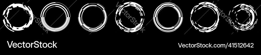Abstract gui ui geometric circle element vector image