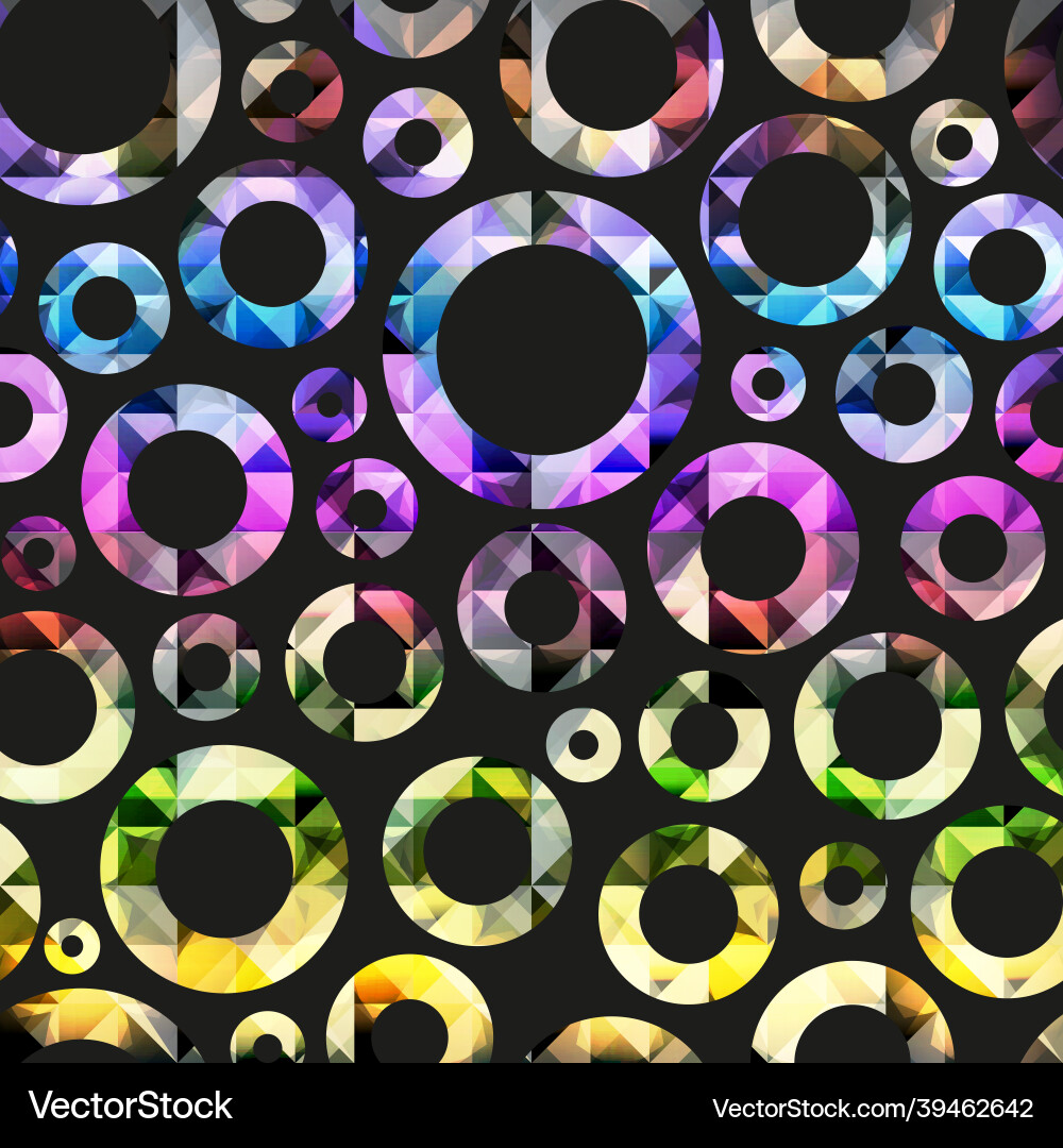 Abstract Neon Circle Pattern vector image