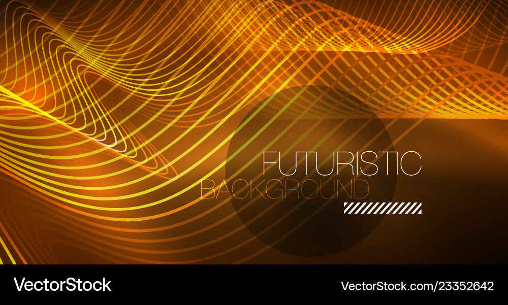 Abstract shiny glowinng color wave design element Vector Image