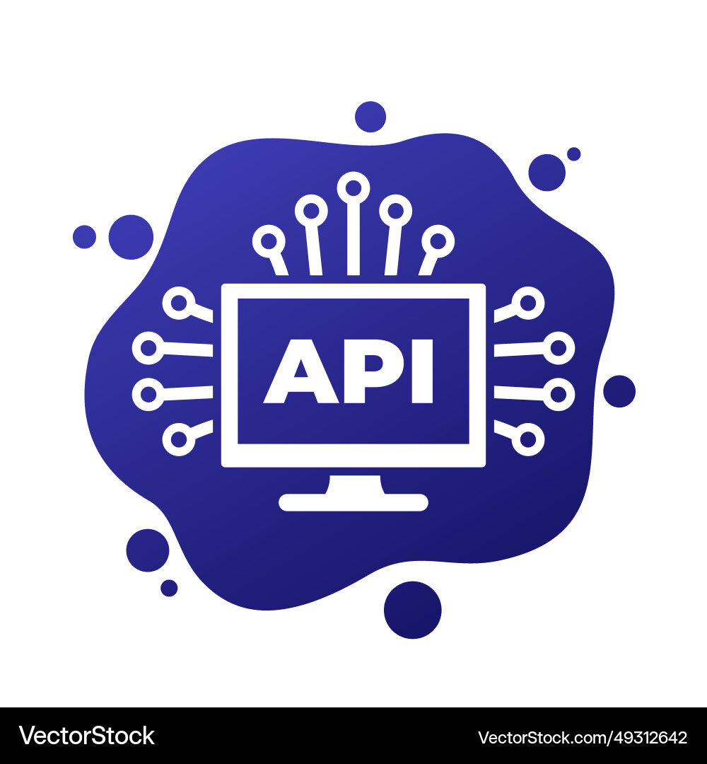 Api and software integration icon vector image