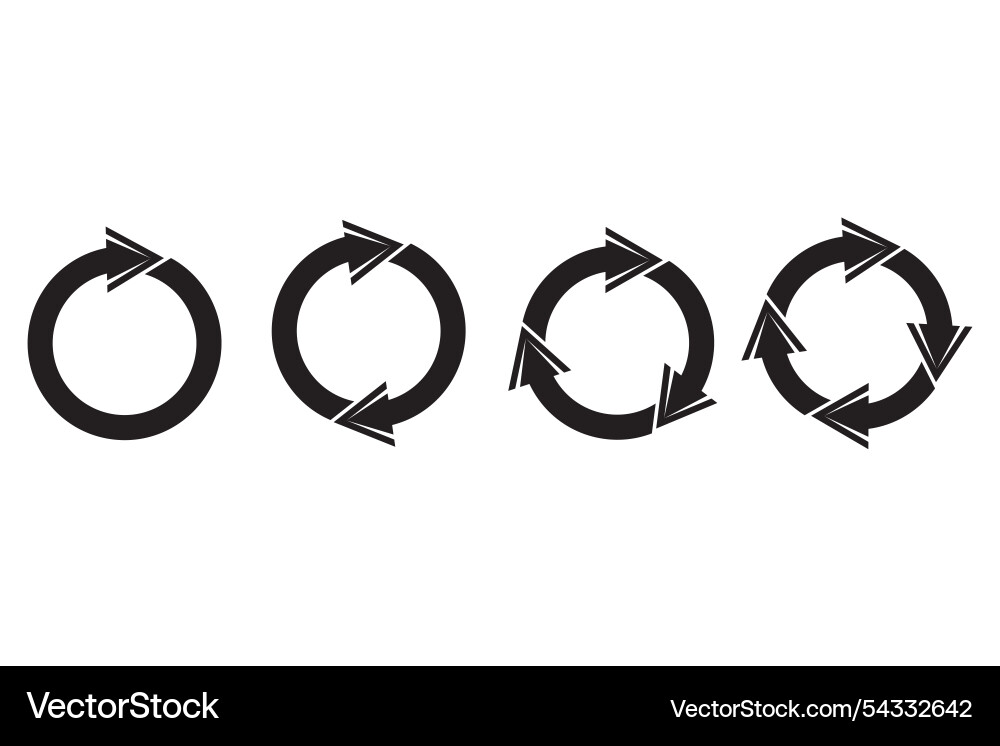 Arrow circle icons rotating symbols loop Arrow circle icons rotating symbols loop vector image