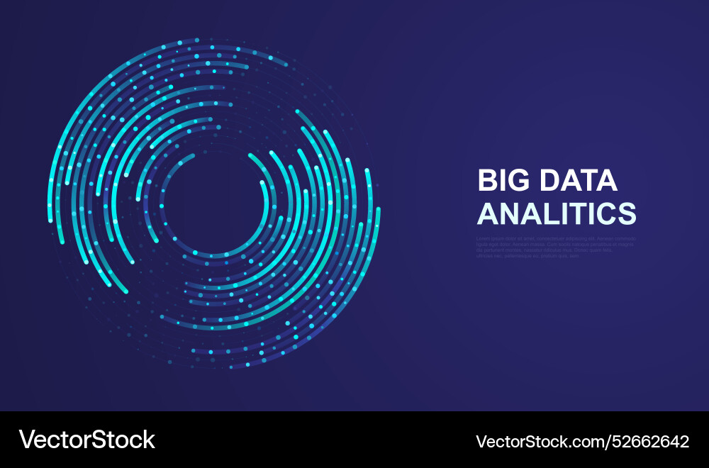 Circular Data Network Background vector image