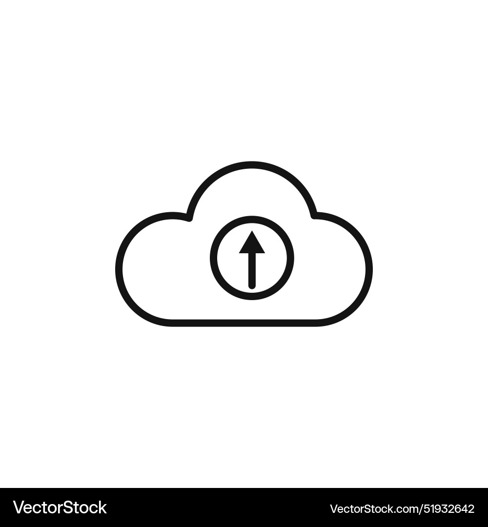 Data upload to cloud icon for backup vector image