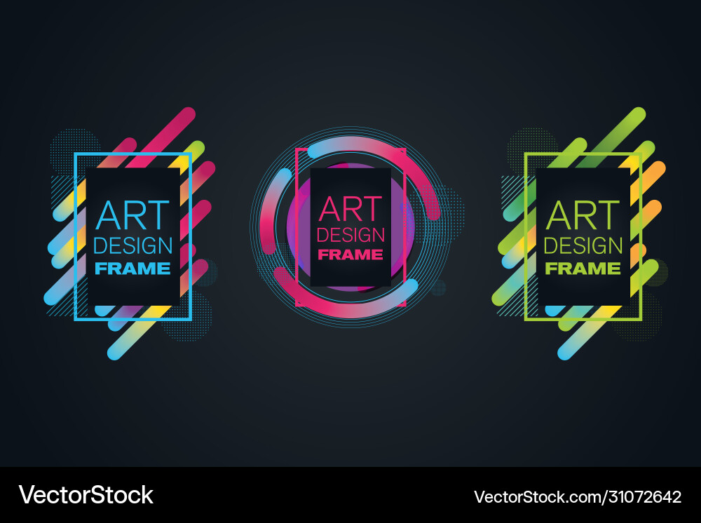 Frame for text modern art graphics Frame for text modern art graphics vector image