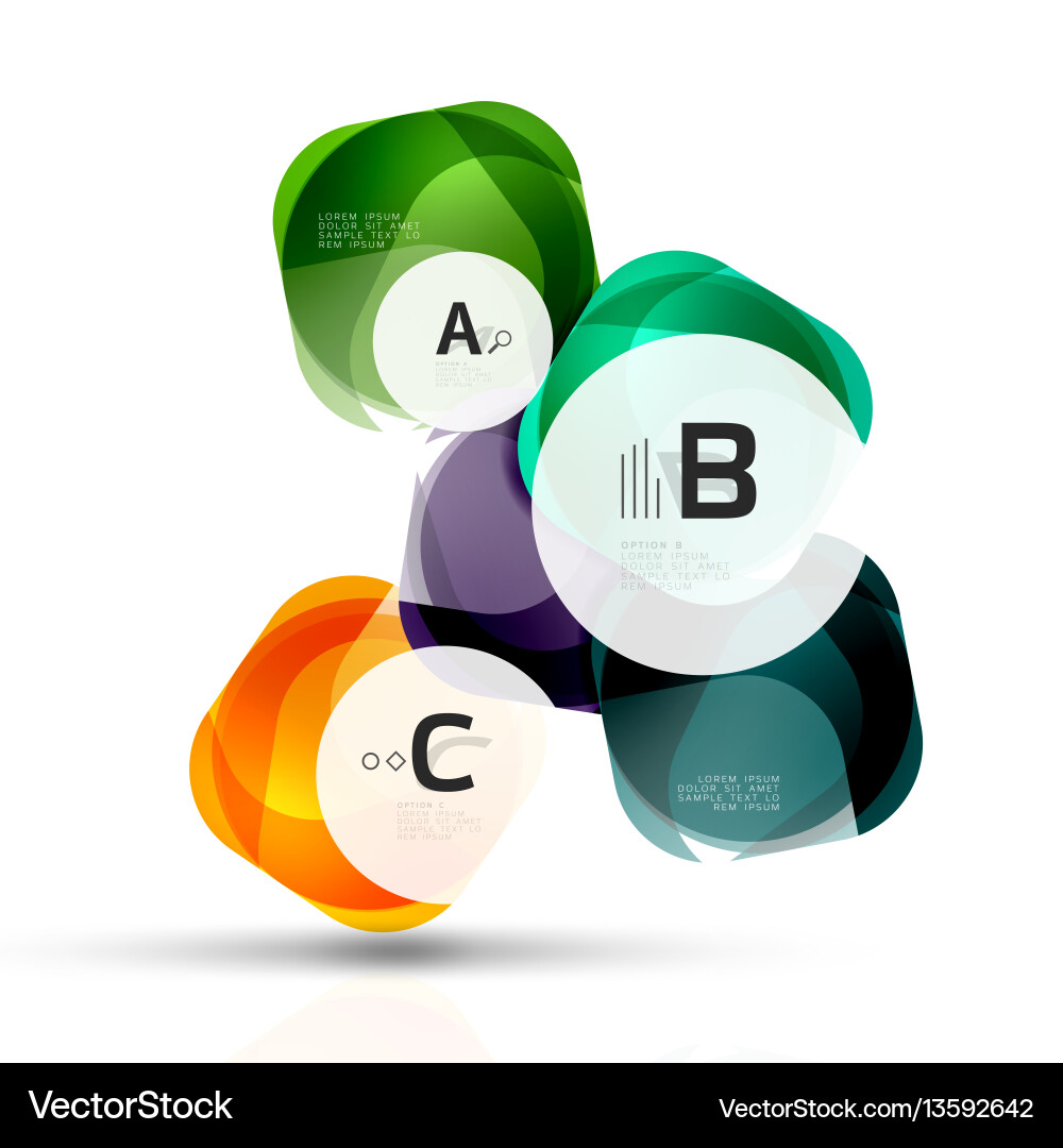 Glossy square elements Vector Image