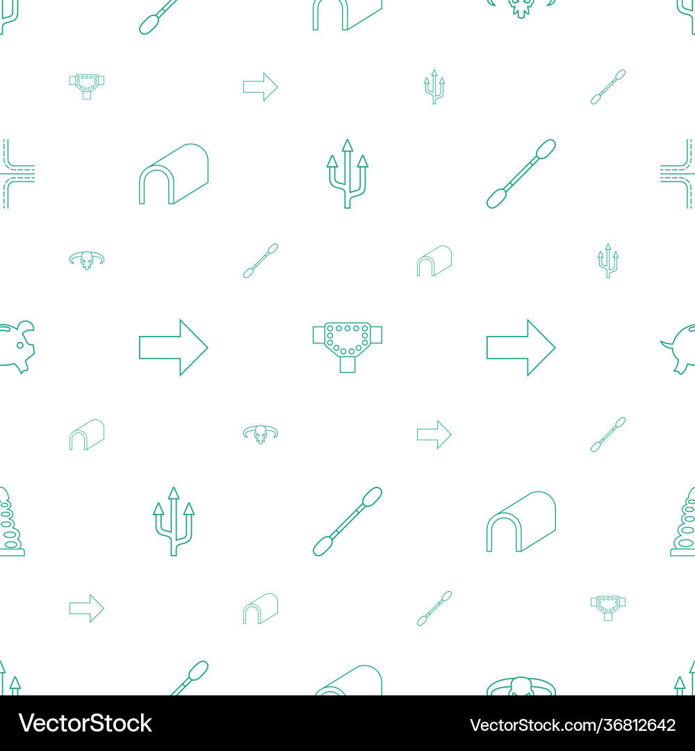 Path icons pattern seamless white background vector image