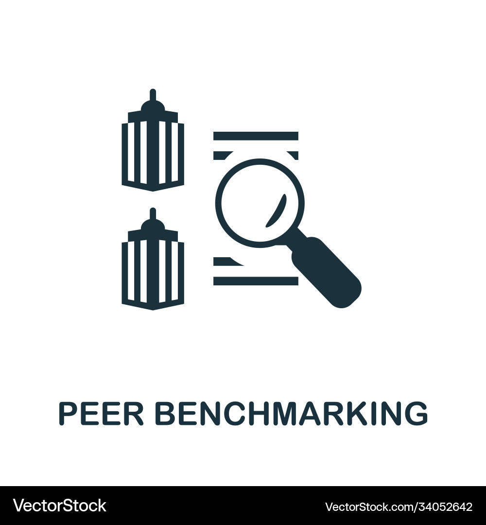 Peer benchmarking icon simple element from vector image