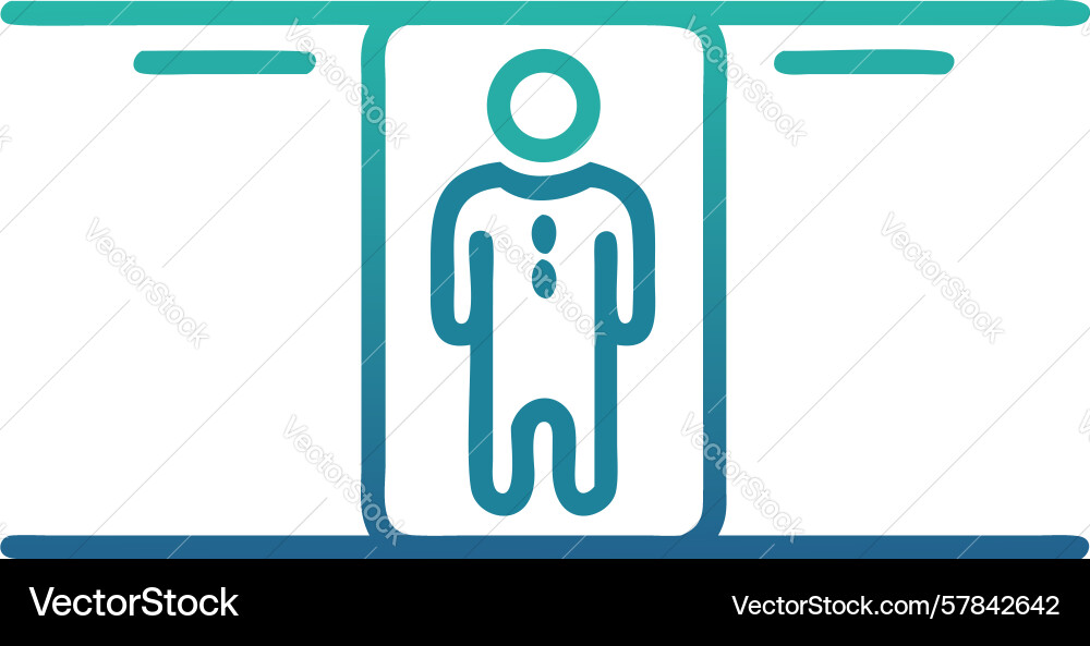 Person scanning security checkpoint access Vector Image