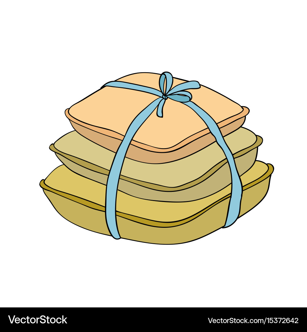 Pillows isolated objects on a white background Vector Image