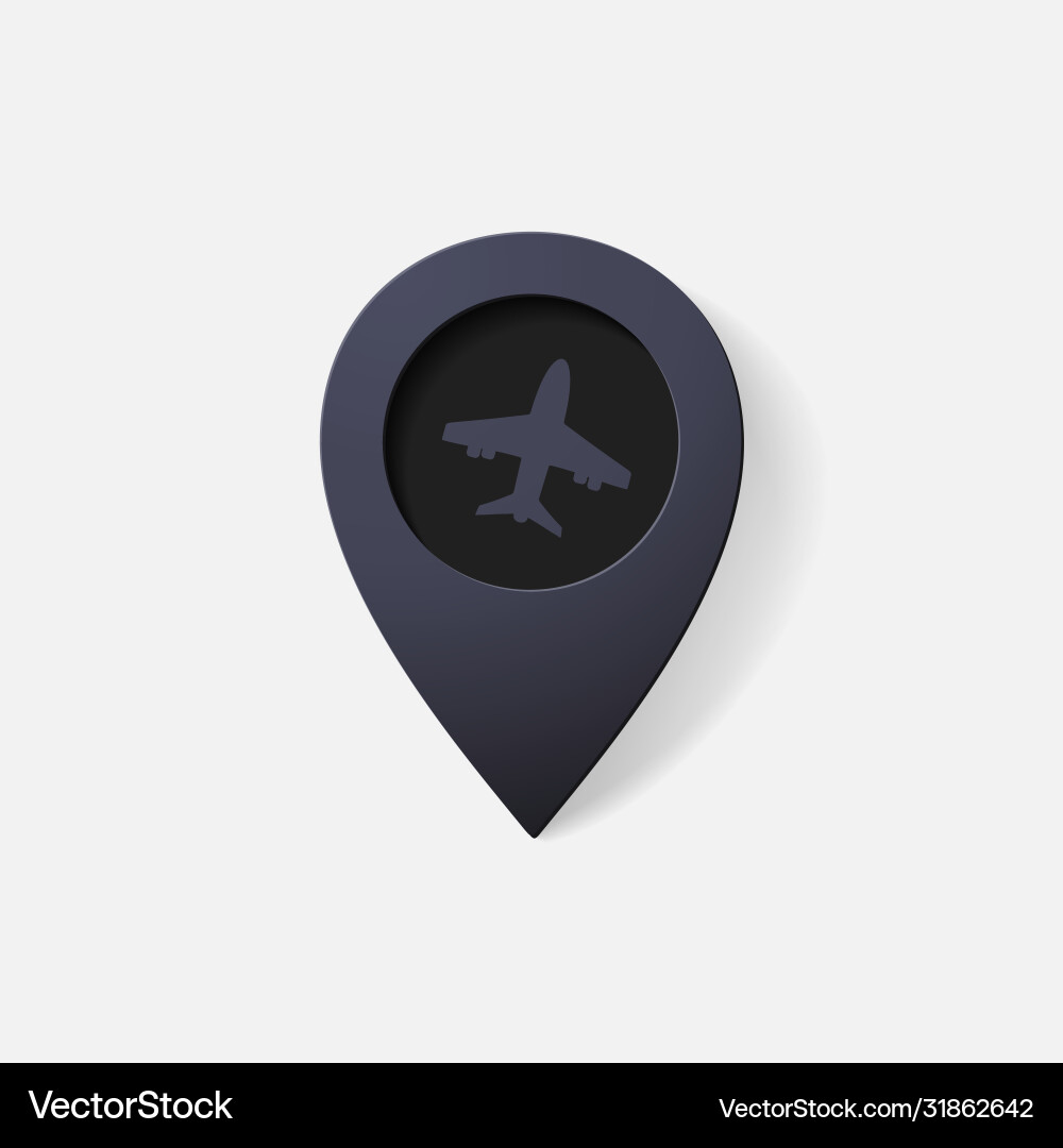 Realistic color pointer plane vector image
