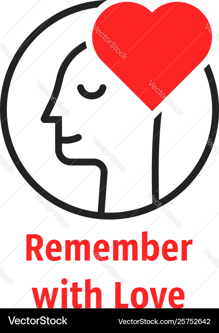 Remember with love like lover man vector image